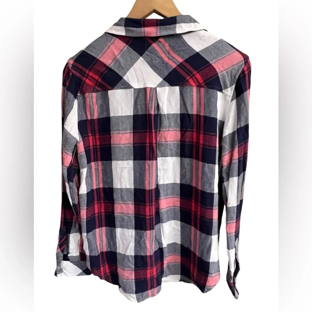 RAILS Women’s Hunter Plaid Button-Up Long Sleeve Shirt Red White Blue Size M - Picture 5 of 10